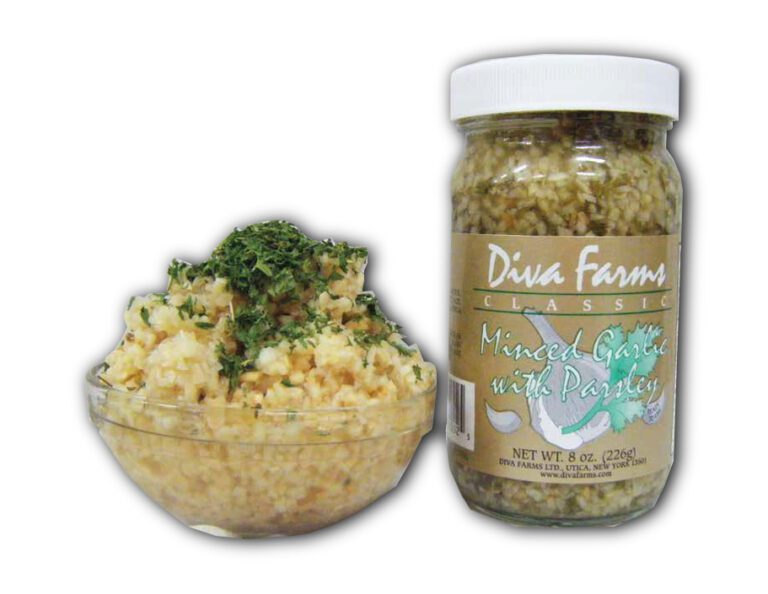 Minced Garlic With Parsley — Diva Farms Gourmet Garlic